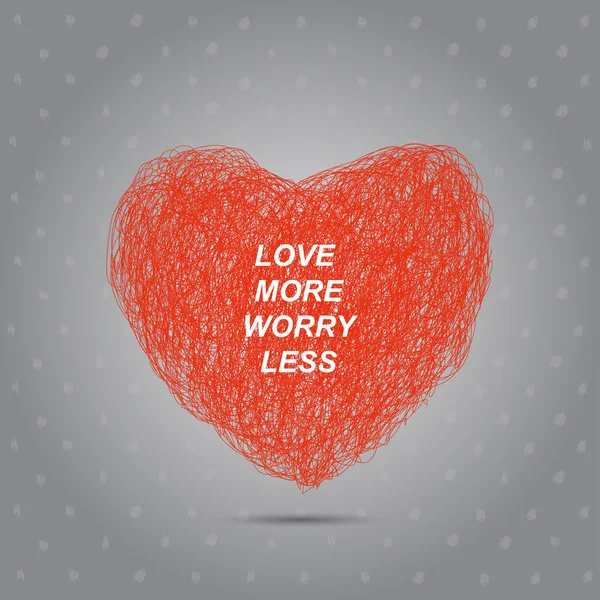 Láska víc starat méně nabídku. — Stockový vektor