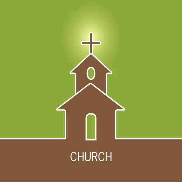 Iglesia Vector icono . — Vector de stock