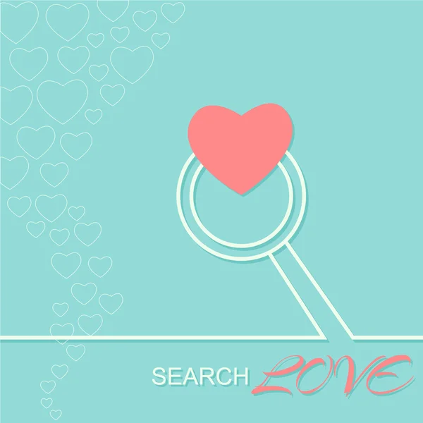 Suche nach Liebe — Stockvektor
