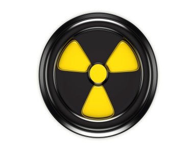 3D biyolojik tehlike işareti siyah kapak