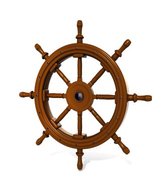 gemi direksiyon beyaz arka plan üzerinde izole 3D render
