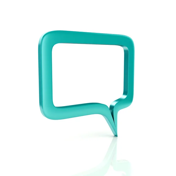 3d glossy and shinny speech bubble render — Stock Photo, Image