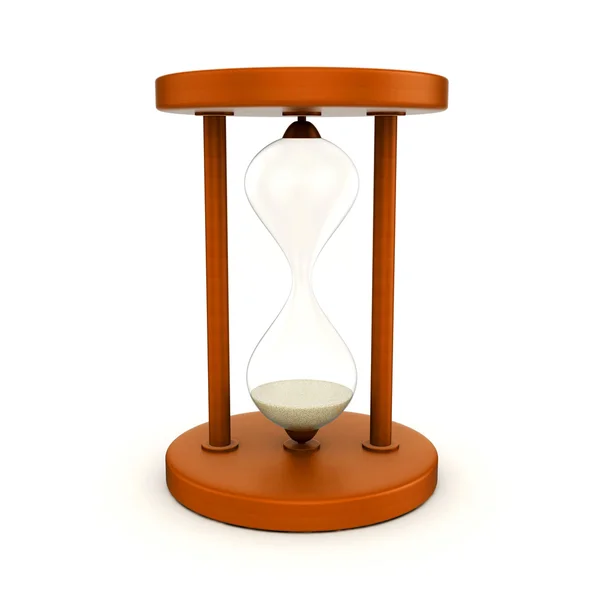 Relógio de areia 3d isolado no branco — Fotografia de Stock