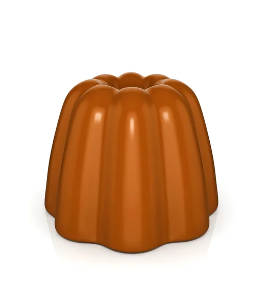 Chocolate pudding isolated on white — Stock Photo, Image