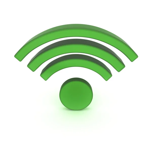 3d simbol wi-fi terisolasi di warna putih — Stok Foto