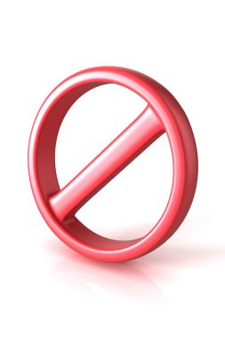 3D parlak ve parlak işareti yasak