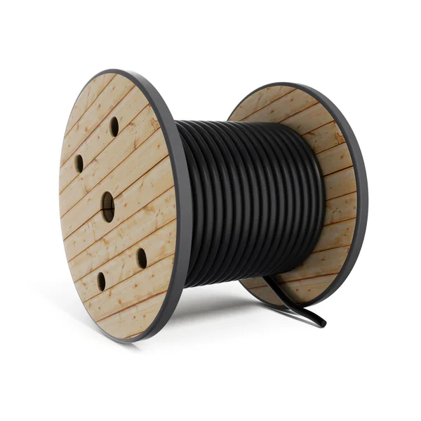 Zwijania kabla bębna węży przemysłowych — Zdjęcie stockowe