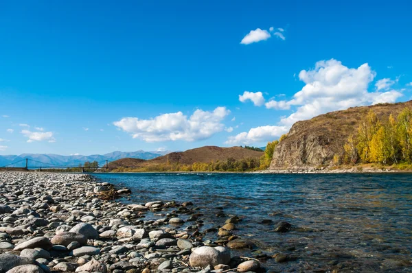 View of the stone forest and the river — Stock Photo, Image