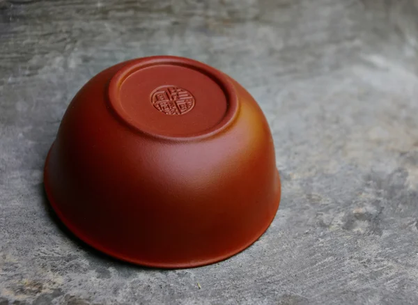 Çin puer çay için kahverengi kase