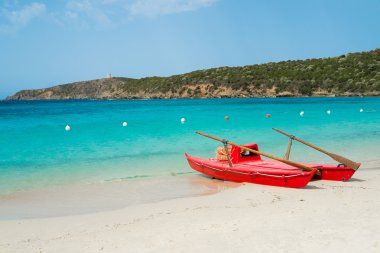 Beach in Sardinia clipart