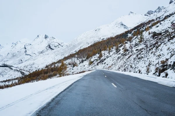 Vägen på vintern — Stockfoto