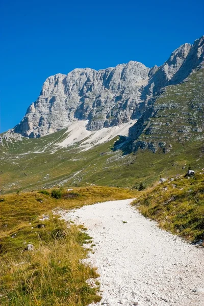 Wandelweg op de bergen — Stockfoto