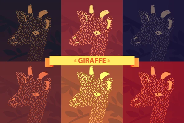 Giraffe camera kijken — Stockvector