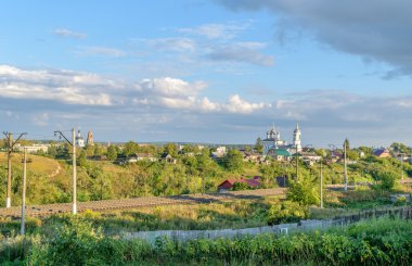 Şehir Mtsensk Rusya'nın Oryol bölgesinin yaz panoraması