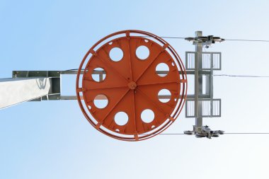 Tasarım ana teleferik destek. Alt görünümü