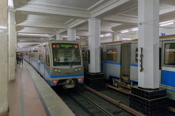 "Alexandrovsky 정원" 모스크바 지하철 역에서 열차 — 스톡 사진