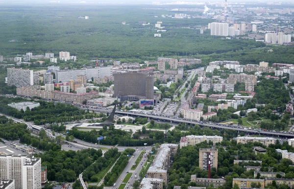 Pohled na Moskvu ze vzduchu — Stock fotografie