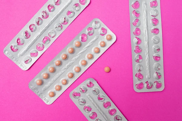 Противозачаточные Таблетки Контрацептивы Безопасный Секс — стоковое фото