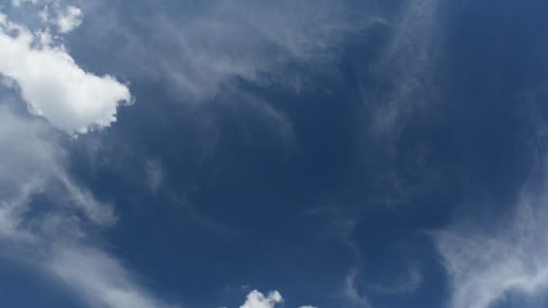 Cielo Azul Con Nubes Fondo Hora Verano Hermoso Cielo — Vídeo de stock