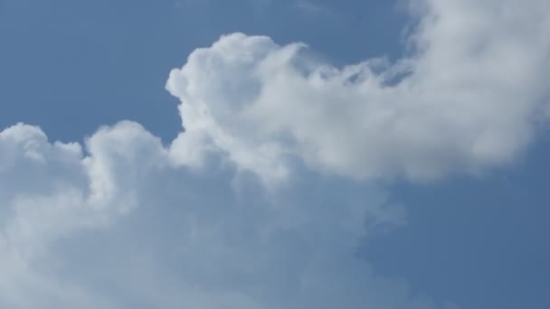 Blauer Himmel Mit Wolken Hintergrund Sommerzeit Schöner Himmel — Stockvideo