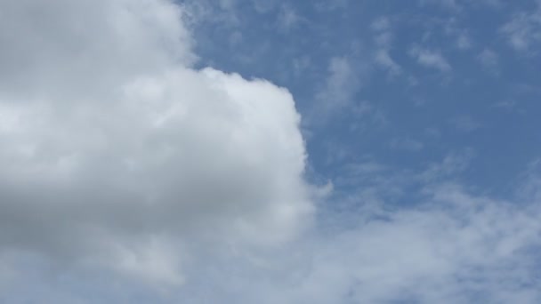 Upływ Czasu Błękitne Niebo Chmurami Tło Czas Letni — Wideo stockowe