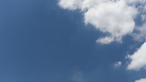 Lapso Tiempo Del Cielo Azul Con Fondo Nubes Hora Verano — Vídeo de stock