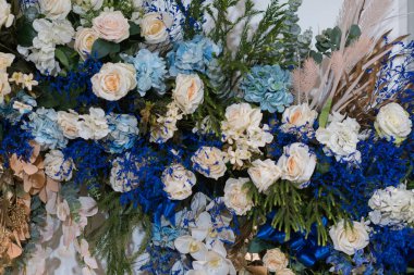 Düğün arkaplanı, çiçek dekorasyonu