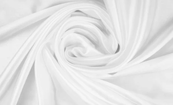 Yumuşak Dalgalı Beyaz Bez Arkaplan Pıhtının Yakın Dokusu — Stok fotoğraf