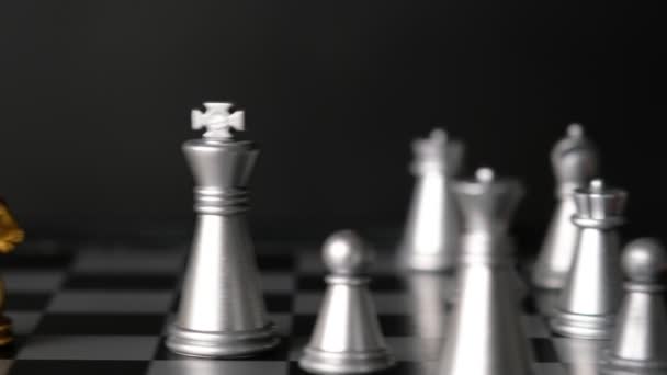 西洋棋 木制象棋 业余爱好 — 图库视频影像