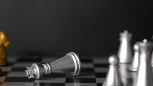 西洋棋 木制象棋 业余爱好 — 图库视频影像