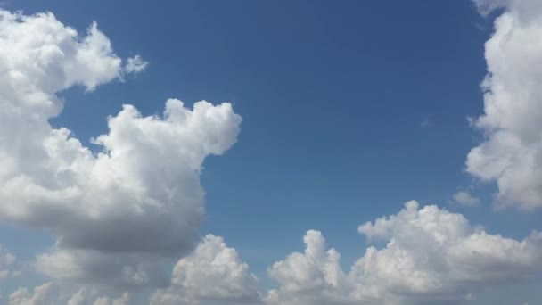 Céu Azul Com Nuvens Fundo Tempo Verão Céu Bonito — Vídeo de Stock