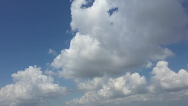 Błękitne Niebo Chmurami Tło Czas Letni Piękne Niebo — Wideo stockowe