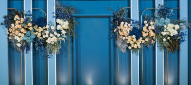 Düğün arkaplanı, çiçek dekorasyonu