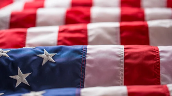 Hintergrund Amerikanische Flagge Juli Unabhängigkeitstag Gedenktag Oder Tag Des Präsidenten — Stockfoto