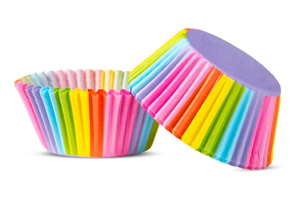 Rainbow Cupcake Cup Liners Non Stick Papel Pergaminho Copos Para — Fotografia de Stock
