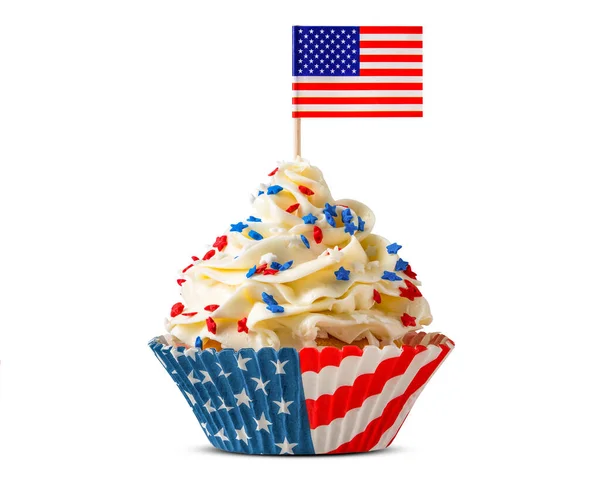 Süti Amerikai Zászló Amerikai Ünnepek Torta Július Függetlenség Napja Elnökök — Stock Fotó