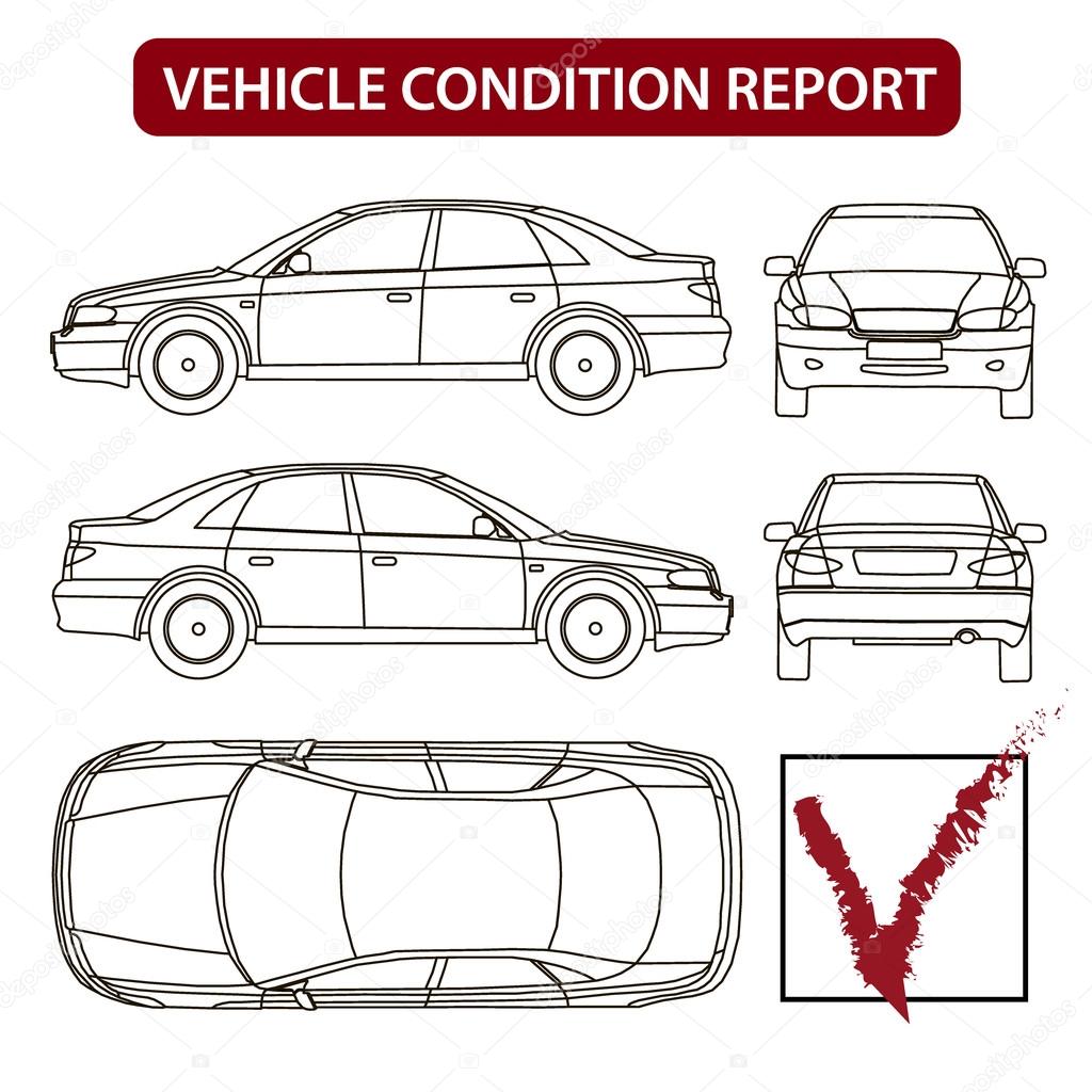 Vektorgrafiken Auto condition report form Vektorbilder Auto Inside Truck Condition Report Template
