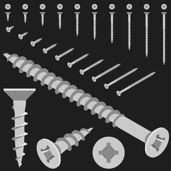 Screw set isometric drawing Stock Vector Image by ©galimovma79 98455684