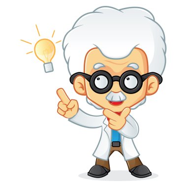 Bir fikir olan yapıyor bir profesör karikatür çizimi