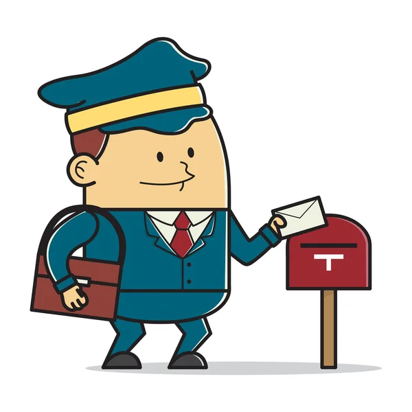 Mailman posting mail into postmail — Stock Vector