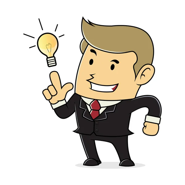 Hombre de negocios teniendo idea — Vector de stock