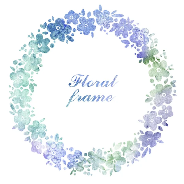 Watercolor floral frame — Stock Photo, Image