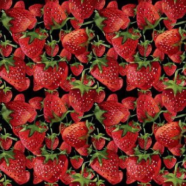 Seamless modeli. Suluboya çilek.