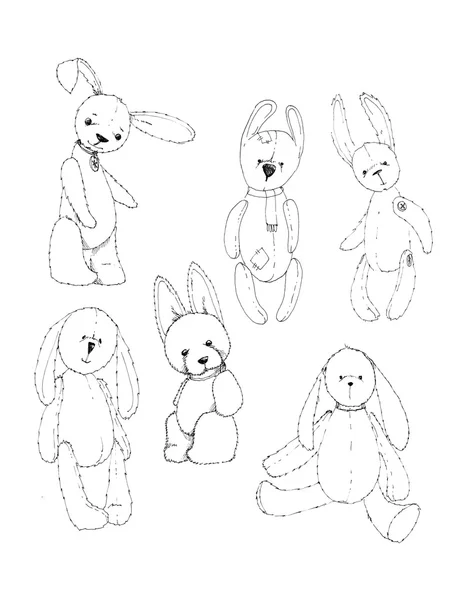Rabbit line drawings Stock Photos, Royalty Free Rabbit line drawings ...