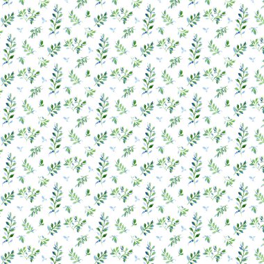 Dikişsiz suluboya çiçek desenli