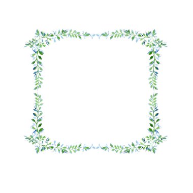 suluboya çiçek çerçevesi