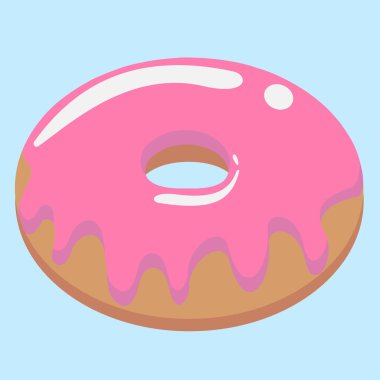 Çörek. Renk çizimi. Karamel ve çikolatalı krema ve reçel. Sulu resim.