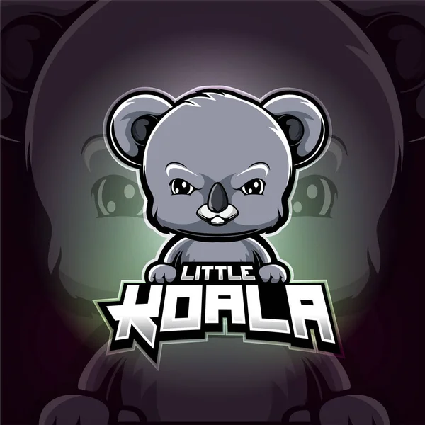 Mascotte Koala Esport Logo Design Illustration — Image vectorielle