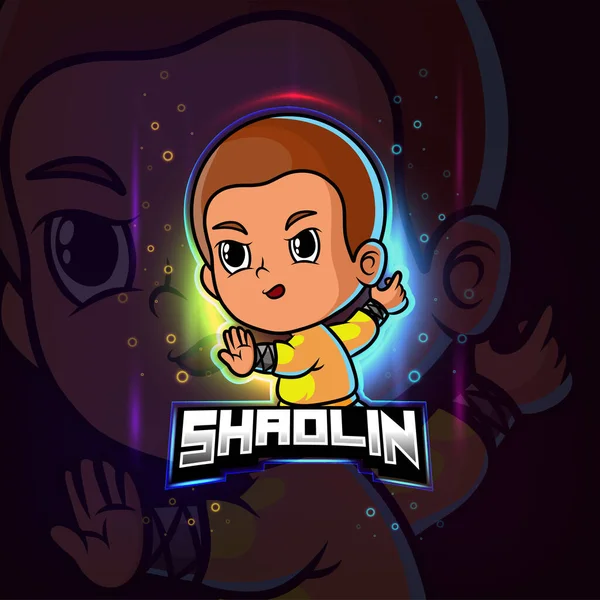 Mascotte Shaolin Esport Logo Design Illustration — Image vectorielle
