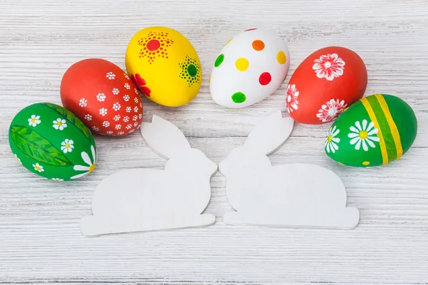 Velikonoční vajíčka. Velikonoční dekorace — Stock fotografie